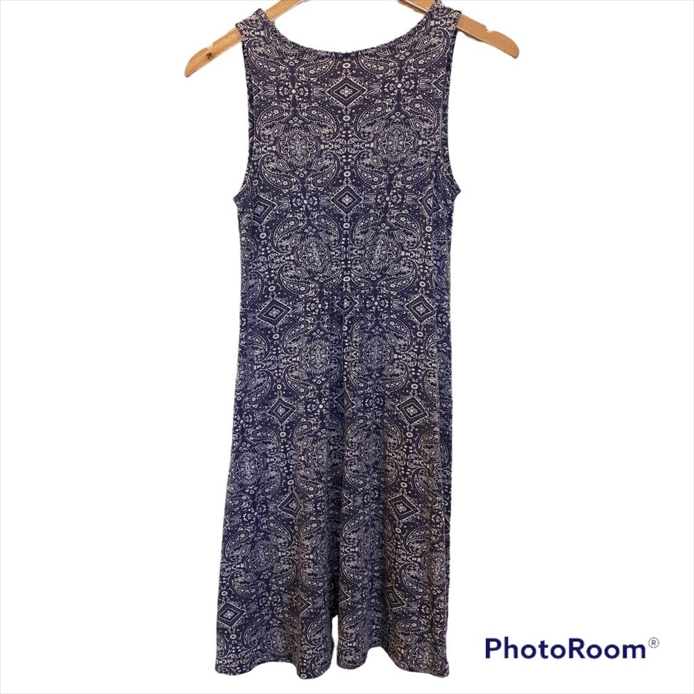 Garnet hill casual blue‎ and white dress sleeveless xs - Picture 2 of 4
